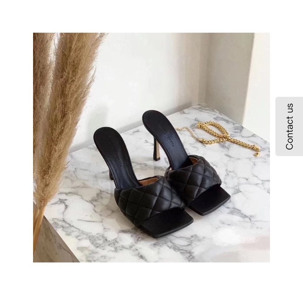 Bottega Veneta Black Quilted Heels